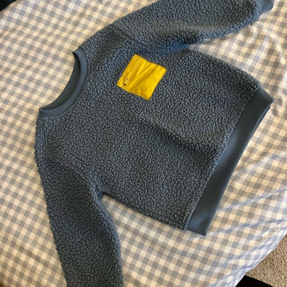 Old Navy Blue Fleece with Yellow Accent